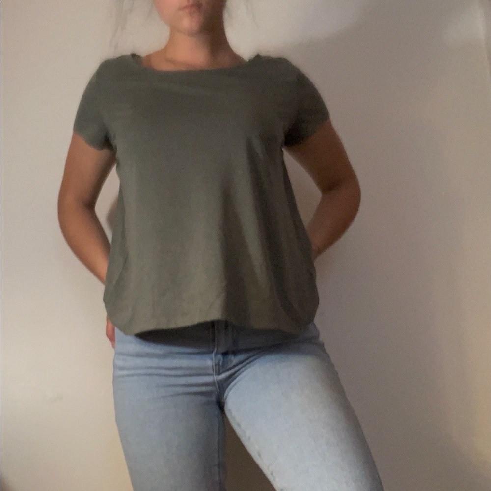 Olive green top